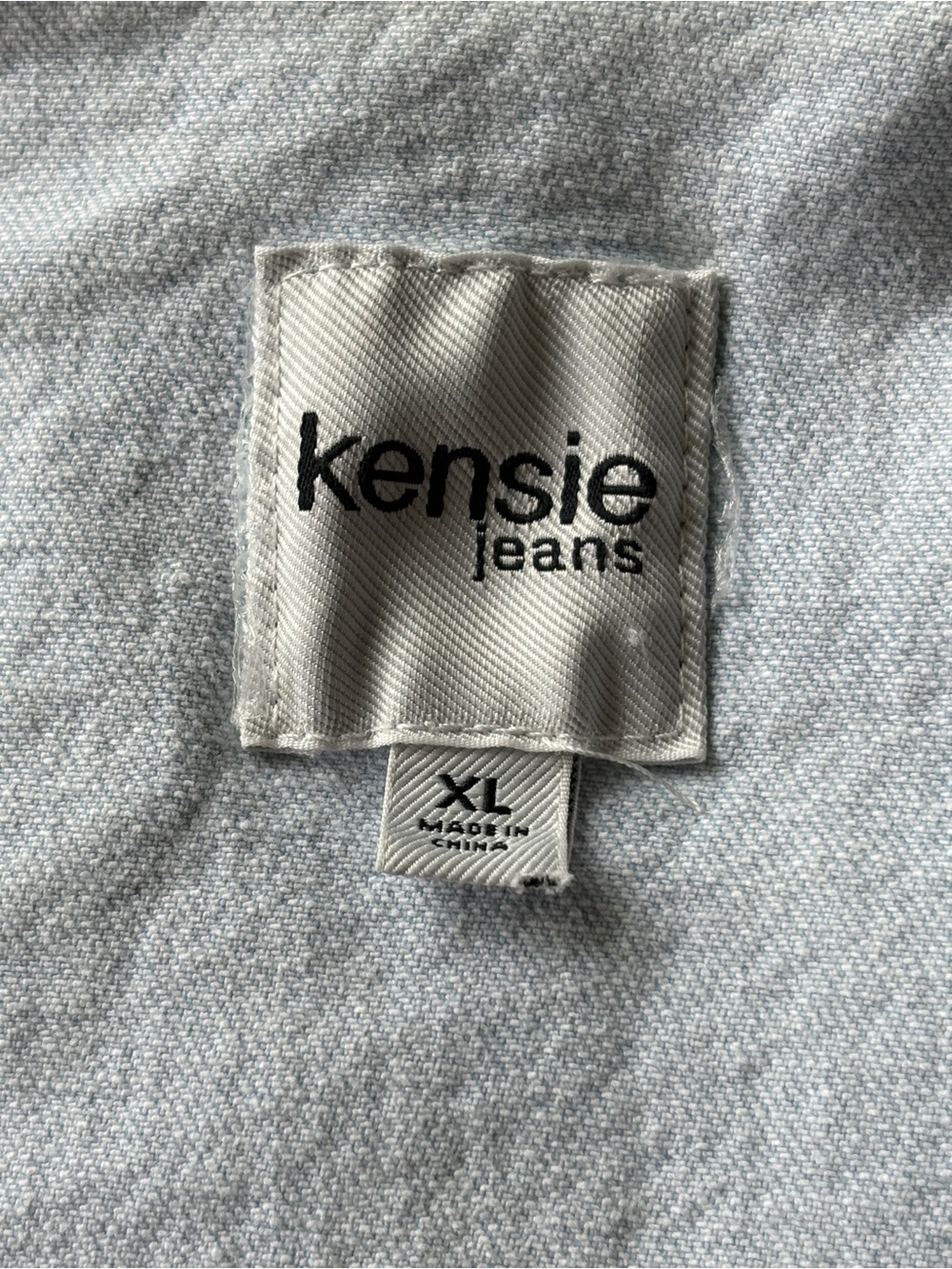 Y2K Kensie Jeans Light Wash Denim Chore Jacket XL Oversized Utility Shacket - Picture 8 of 8